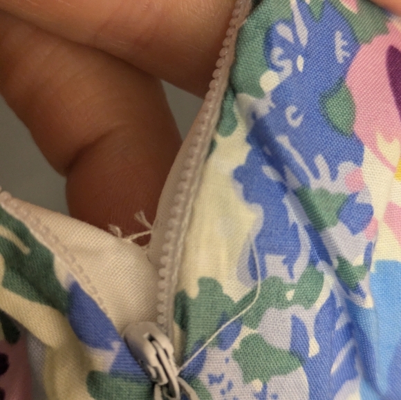 En Saison Puff Sleeve Floral Midi Dress Size Medium Cotton - Picture 17 of 17